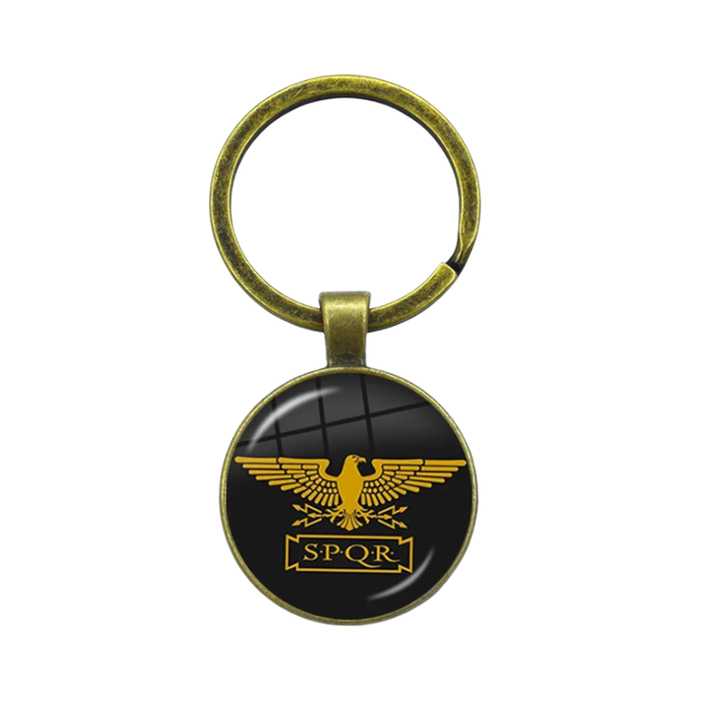 Spqr Roman Empire Legion Glass Pendant