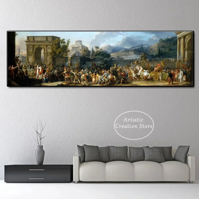 The Triumph of Consul Aemilius Paulus Poster Print Canvas Painting Wall Pictures Wall Art Living Room Home Decor