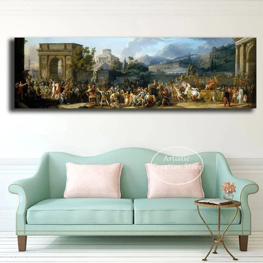 The Triumph of Consul Aemilius Paulus Poster Print Canvas Painting Wall Pictures Wall Art Living Room Home Decor