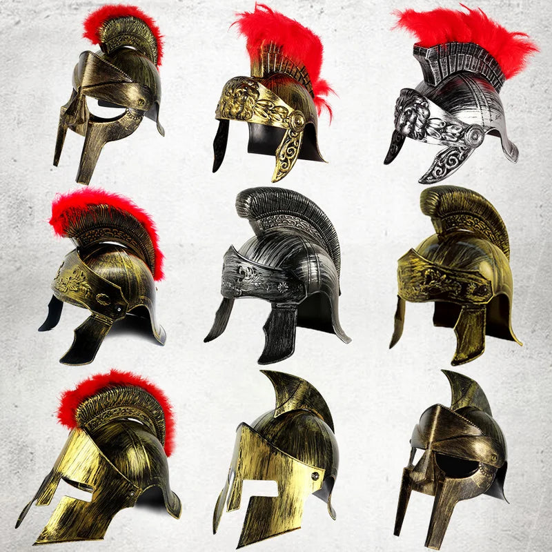 Ancient Roman warrior helmet ancient hat warrior general shield children cosplay Spartan warrior helmet