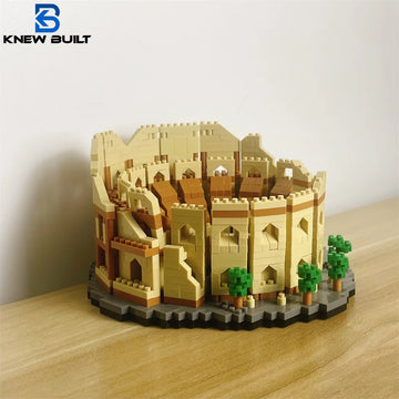 Knew Built Super Mini Roman Colosseum Micro Building Blocks Toy Euro History Model Deco at Home Triomphe Pisa Eiffel Tower Brick